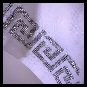 Sparkly White Crop Top